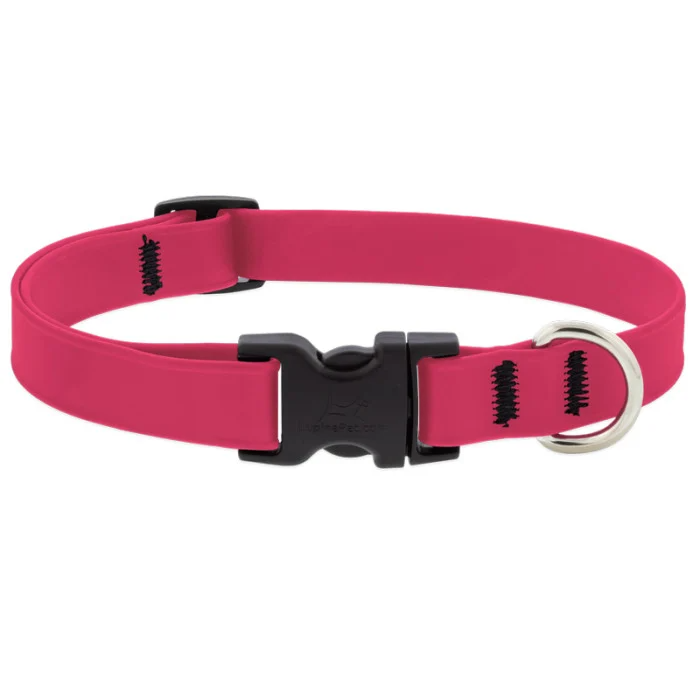Lupine Pet Splash Waterproof Adjustable Dog Collar-Neon Pink
