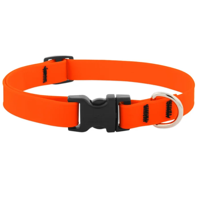 Lupine Pet Splash Waterproof Adjustable Dog Collar-Neon Orange