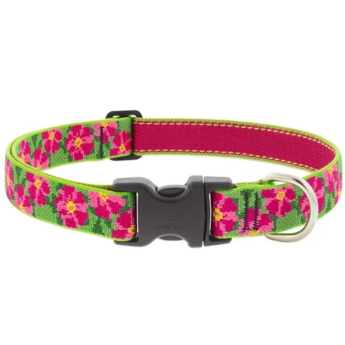 Lupine Pet Original Designs Adjustable Dog Collar-Petunias