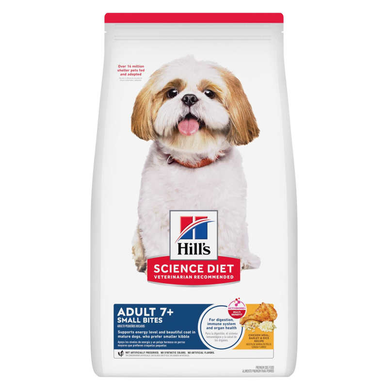 Hill's Science Diet Adult 7+ Small Bites Chicken Meal, Barley & Rice Recipe Dog Food
