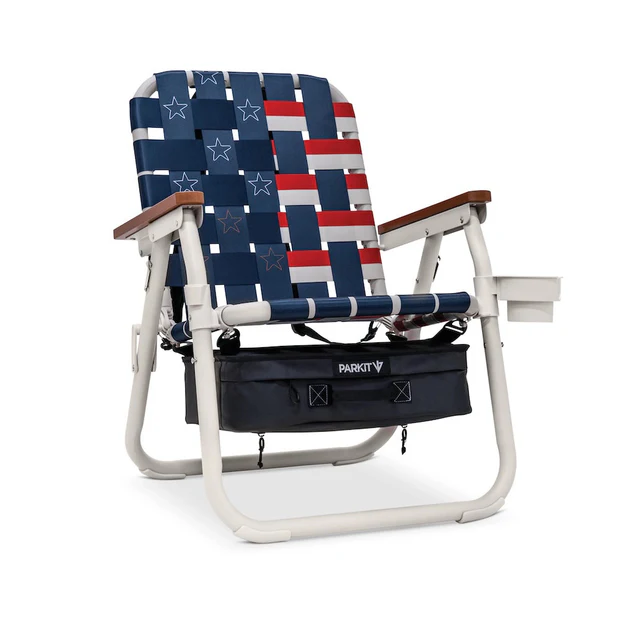 PARKIT Voyager Outdoor Chair + Cooler-Old Glory