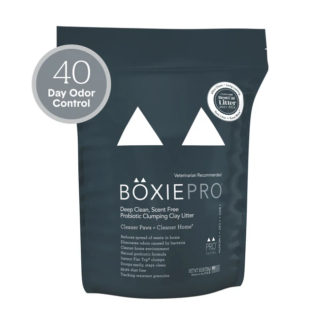BoxiePro Self-Cleaning Probiotic Clumping Clay Litter