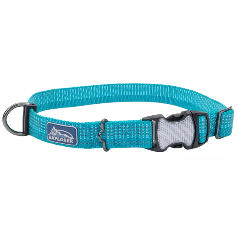 Coastal Pet Products K9 Explorer Brights Reflective Adjustable Dog Collar-Ocean