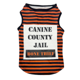 PetRageous Halloween Canine County Jail Bone Thief Tee