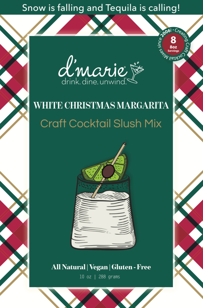D'Marie Craft Cocktail Slush Mix-White Christmas Margarita