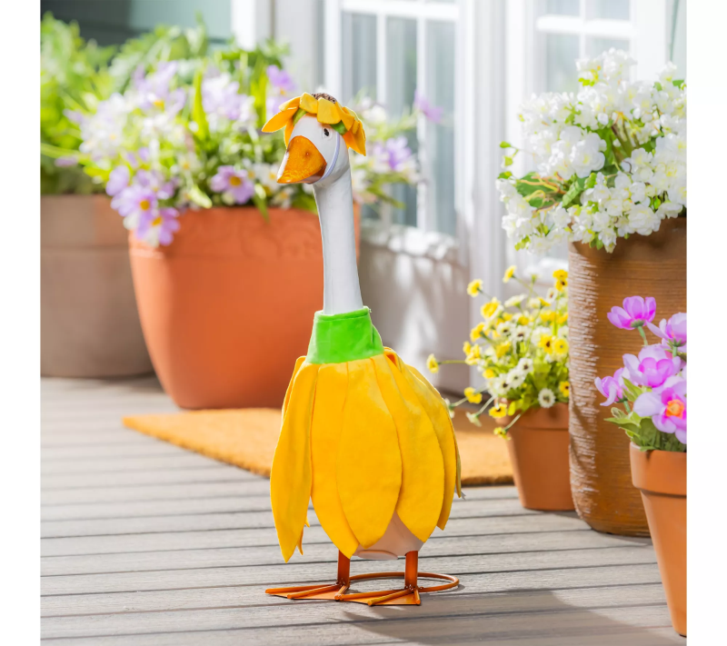 Evergreen Porch Goose Outfit-Sunflower Radiance