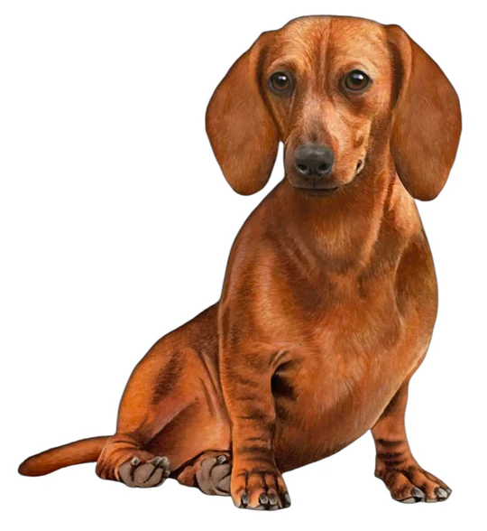 E&S Pet Vinyl Sticker-Dachshund Red