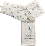 E&S Oven Mitt Set I'll Be Watching You-Bichon Frise
