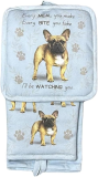 E&S Oven Mitt Set I'll Be Watching You-French Bulldog