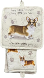 E&S Oven Mitt Set I'll Be Watching You-Welsh Corgi