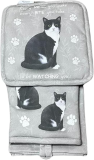 E&S Oven Mitt Set I'll Be Watching You-Black and White Cat