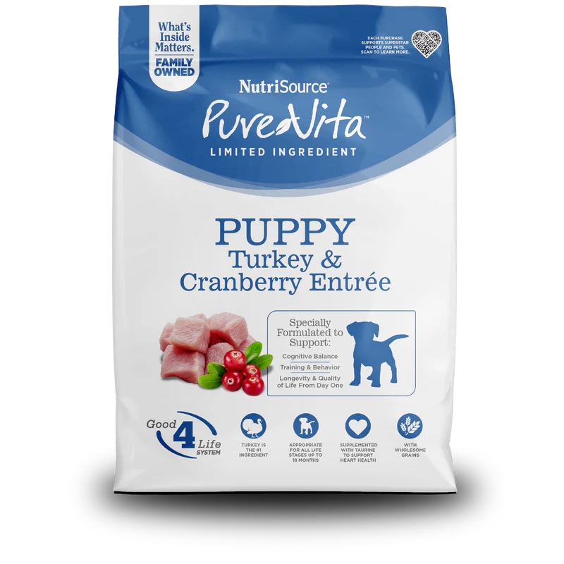 PureVita Puppy Turkey and Cranberry Entrée Dog Food