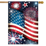 Briarwood Lane Stars and Stripes Patriotic House Flag