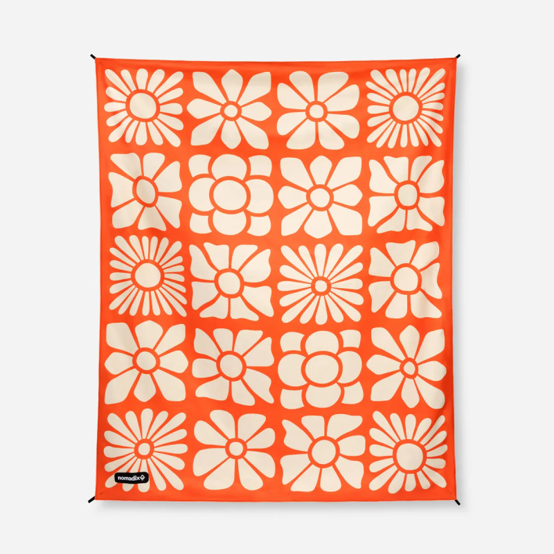 Nomadix Festival Blanket-Big Flowers Expedition Orange