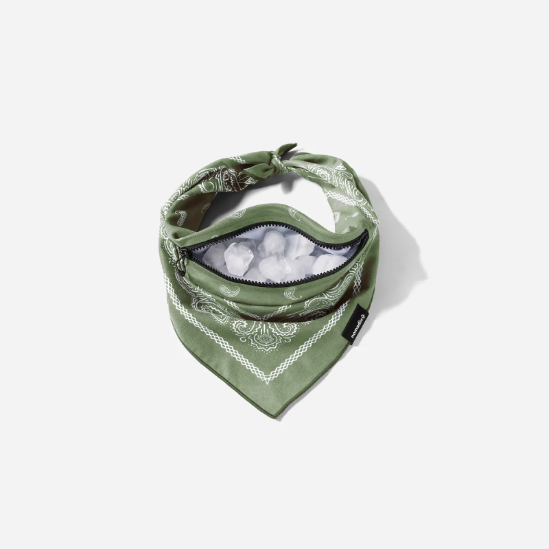 Nomadix Ice Bandana Towel-Paisley Forest Green