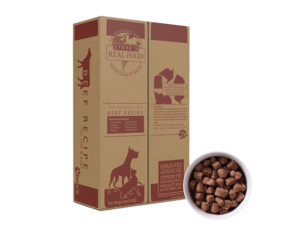 Steve's Real Food Frozen Raw Dog and Cat Food Nuggets-Beef Recipe