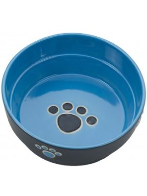 Fresco Stoneware Dog Bowl-Blue