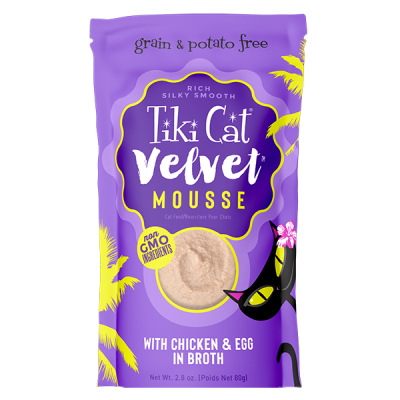 Tiki Cat® Velvet Mousse™-Chicken & Egg in Broth
