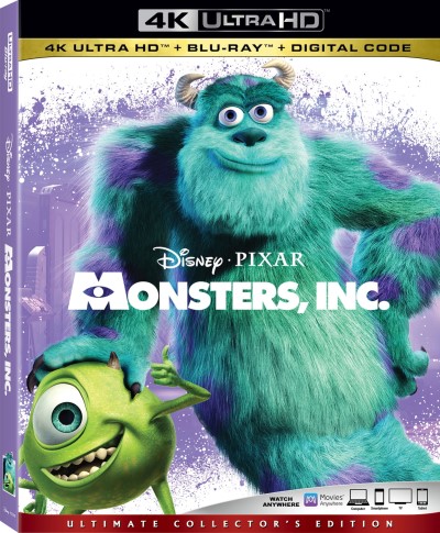 Monsters, Inc. (2001)/John Goodman, Billy Crystal, and Steve Buscemi@G@4K Ultra HD + Blu-ray