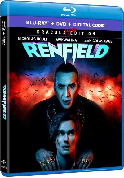 Renfield (2023)/Nicholas Hoult, Nicolas Cage, and Awkwafina@R@Blu-ray + DVD