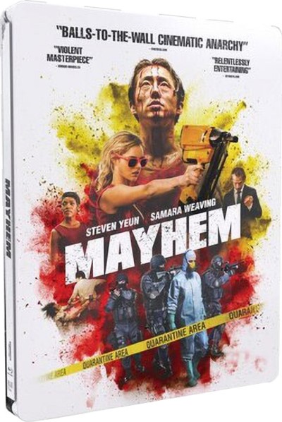 Mayhem (2017) (Steelbook)/Steven Yeun, Samara Weaving, and Steven Brand@Not Rated@4K Ultra HD/Blu-ray