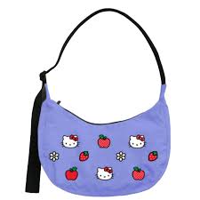 Baggu Medium Crescent Bag/Hello Kitty Embroidered