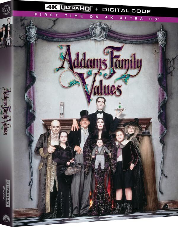 Addams Family Values (1993)/Anjelica Huston, Raul Julia, and Christopher Lloyd@PG-13@4K Ultra HD