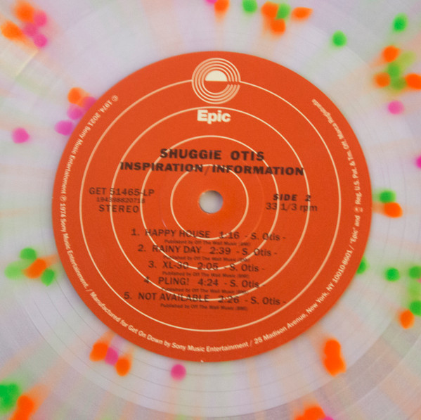 Shuggie Otis/Inspiration Information@GET 51465-@Clear w/ Pink Orange Green Neon Splatter