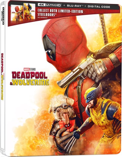 Deadpool & Wolverine (2024) (steelbook - Deadpool Cover)/Ryan Reynolds, Hugh Jackman, and Emma Corrin@R@4K Ultra HD + Blu-ray