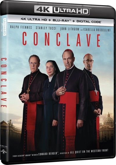 Conclave (2024)/Ralph Fiennes, Stanley Tucci, and John Lithgow@PG@4K Ultra HD + Blu-ray