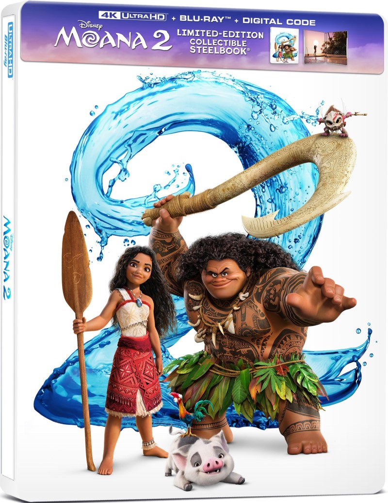 Moana 2 (2024) (SteelBook)/Auli'i Cravalho, Dwayne "The Rock" Johnson, and Rose Matafeo@PG@4K Ultra HD + Blu-ray