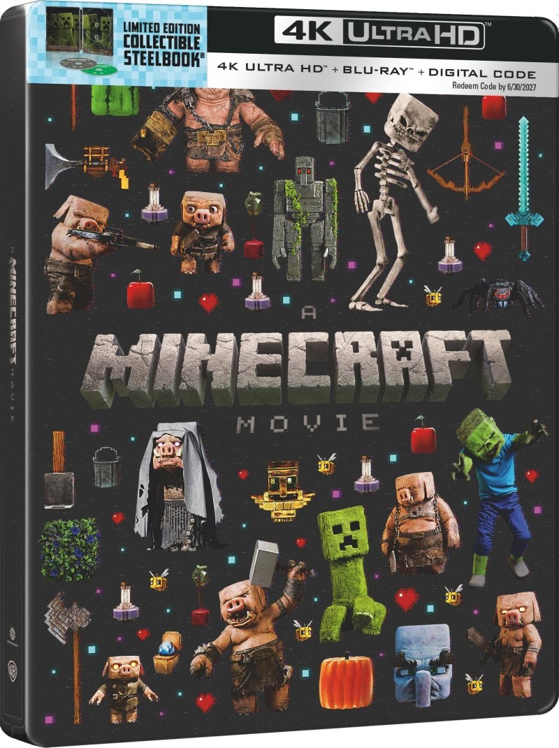 A Minecraft Movie (2025) (SteelBook)/Jason Momoa, Jack Black, and Danielle Brooks@PG@4K Ultra HD + Blu-ray