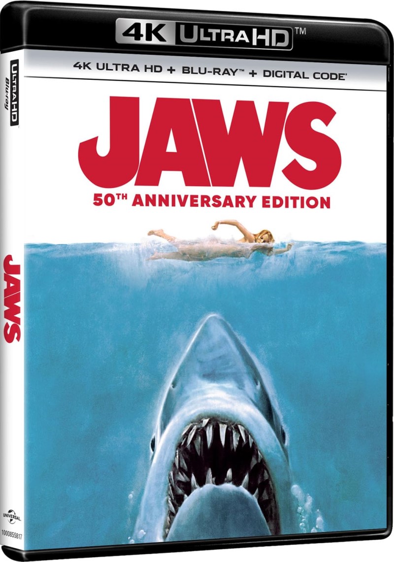 JAWS (1975) (50th Anniversary Edition)/Roy Scheider, Robert Shaw, and Richard Dreyfuss@PG@4K Ultra HD + Blu-ray