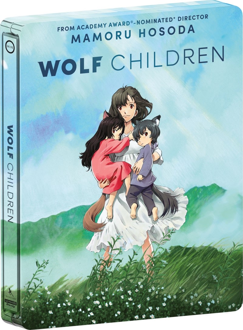 Mamoru Hosada's Wolf Children (2012) (GKIDS) (SteelBook)/Aoi Miyazaki, Takao Osawa, and Haru Kuroki@PG@4K Ultra HD + Blu-ray