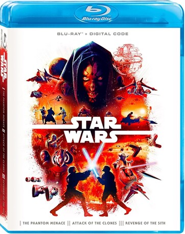 Star Wars: The Prequel Trilogy (1999-2005)/Ewan McGregor, Natalie Portman, and Hayden Christensen@PG@Blu-ray