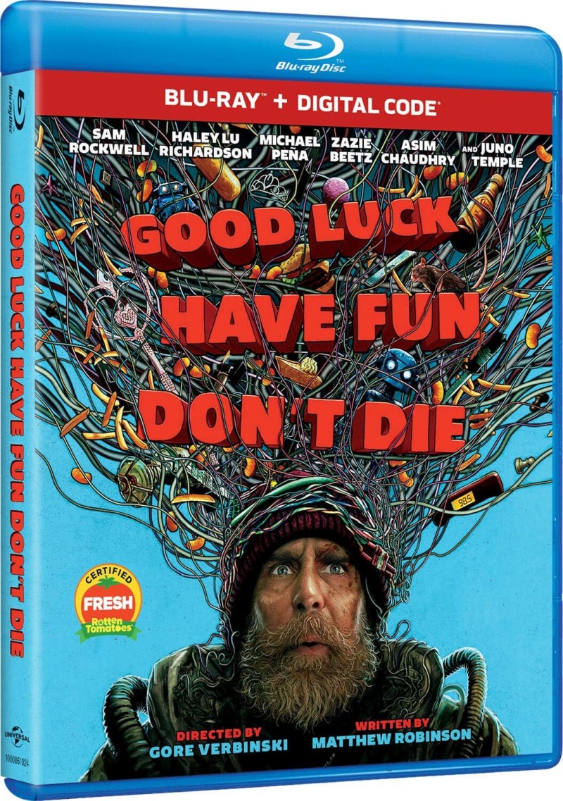 Good Luck, Have Fun, Don't Die (2025)/Sam Rockwell, Haley Lu Richardson, and Michael Peña@R@Blu-ray