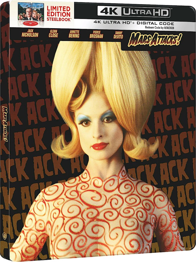 Mars Attacks! (1996) (SteelBook) (Limited Edition)/Jack Nicholson, Glenn Close, and Annette Benning@PG-13@4K Ultra HD