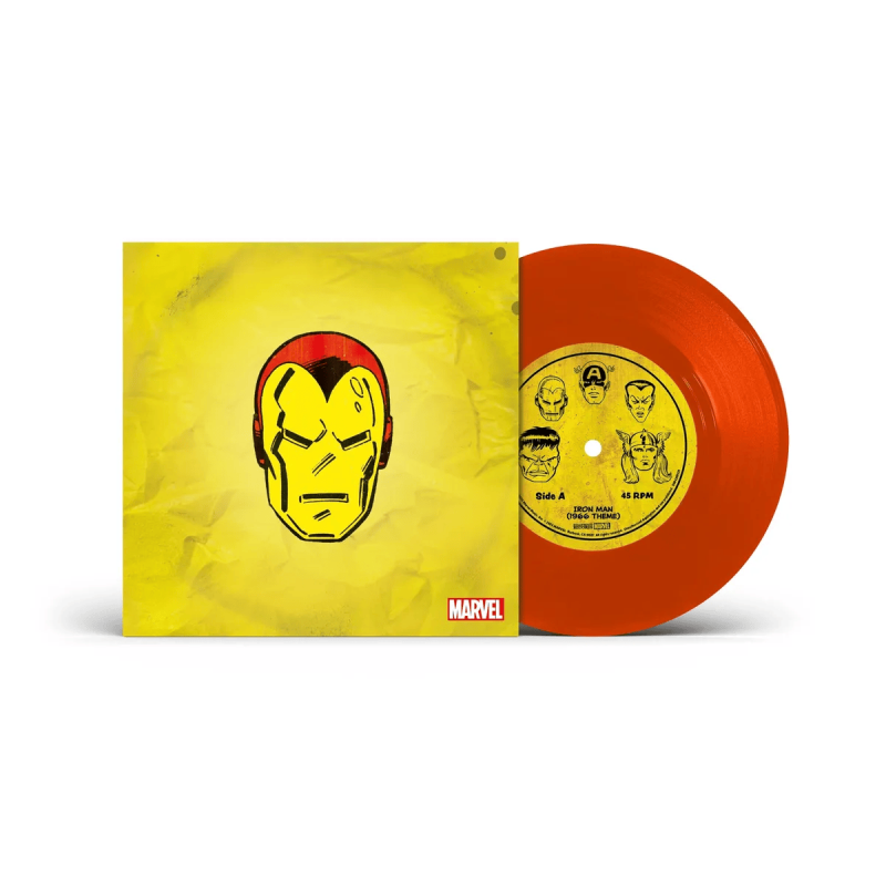 Marvel Chorus/Iron Man (1966 Theme) / Merry Marvel Marching Society (Translucent Red Vinyl)@Indie Exclusive