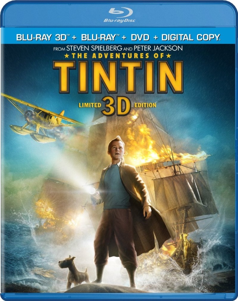 The Adventures of Tintin (2011)/Jamie Bell, andy Serkis, and Daniel Craig@PG@Blu-ray 3D + Blu-ray + DVD