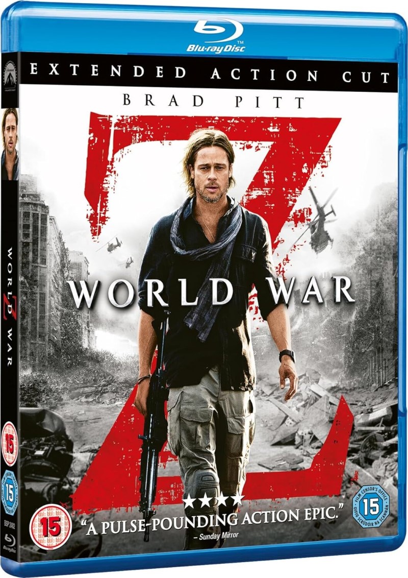 World War Z (2013) (Region B/2) (Extended Action Cut)/Brad Pitt, Mireille Enos, and James Badge Dale@PG-13@Blu-ray