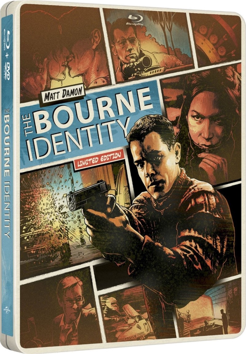 The Bourne Identity (2002) (SteelBook)/Matt Damon, Franka Potente, and Chris Cooper@PG-13@Blu-ray + DVD