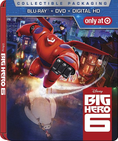 Big Hero 6 (2014) (Steelbook) (Target Exclusive)/Scott Adsit, Ryan Potter, and Daniel Henney@PG@Blu-ray/DVD
