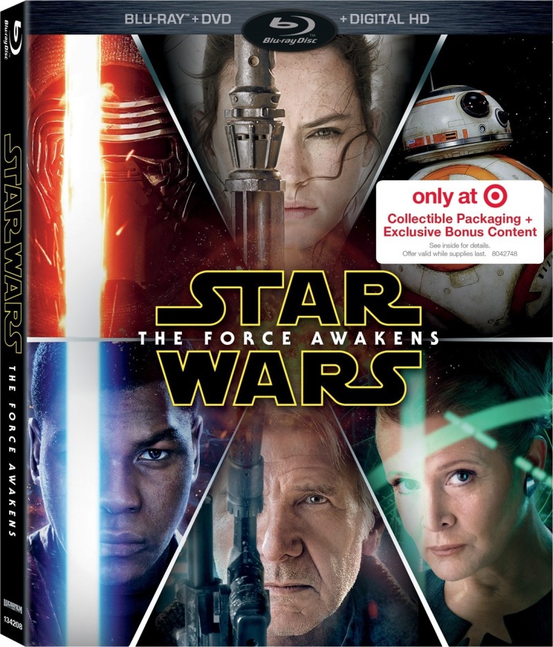 Star Wars: Episode VII - The Force Awakens (2015) (Target Exclusive)/Adam Driver, Daisy Ridley, and John Boyega@PG-13@Blu-ray + DVD