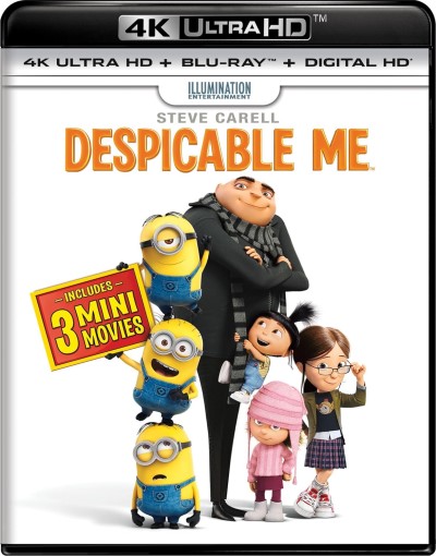 Despicable Me (2010)/Steve Carrell, Jason Segel, and Russell Brand@PG@4K Ultra HD/Blu-ray