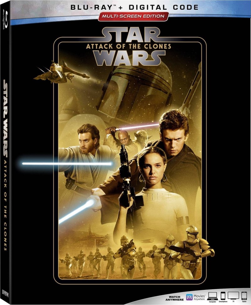 Star Wars: Episode II - Attack of the Clones (2002)/Ewan McGregor, Natalie Portman, and Hayden Christensen@PG@Blu-ray