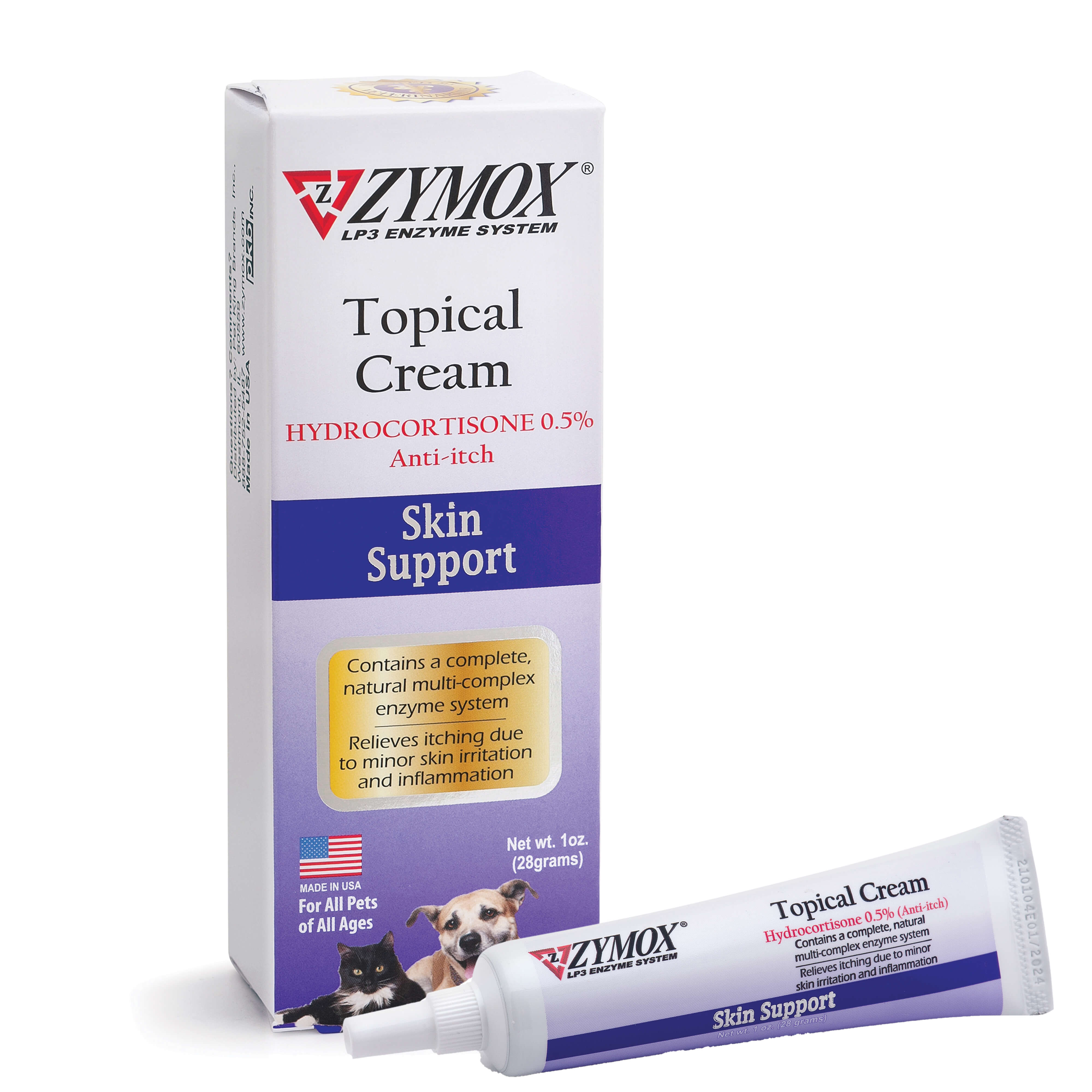 ZYMOX - Topical Cream with 0.5% Hydrocortisone