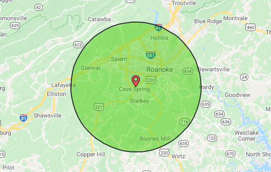 roanoke coverage map