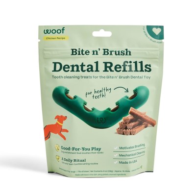 Woof Bite N Brush Refill-18 Ct