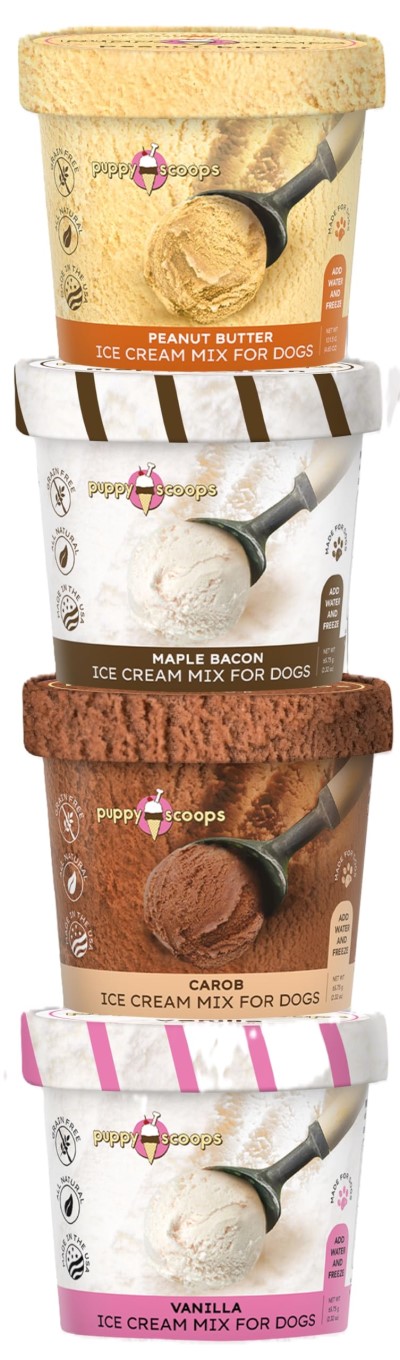 Puppy Cake Ice Cream Mix Puppy Scoops Sampler-4 Ct