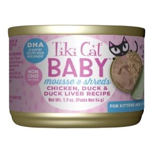 Tiki Cat Shredded Kitten Chicken Duck-1.9 Oz 3 Ct